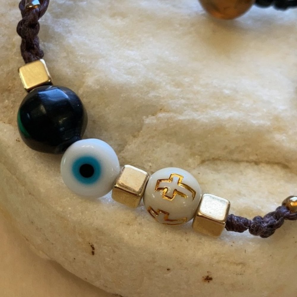 Protection obsidian evileye 🧿 spiritual bracelet - Picture 2 of 10